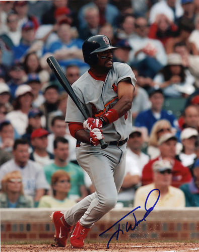 TONY WOMACK ST. LOUIS CARDINALS ACTION SIGNED 8x10