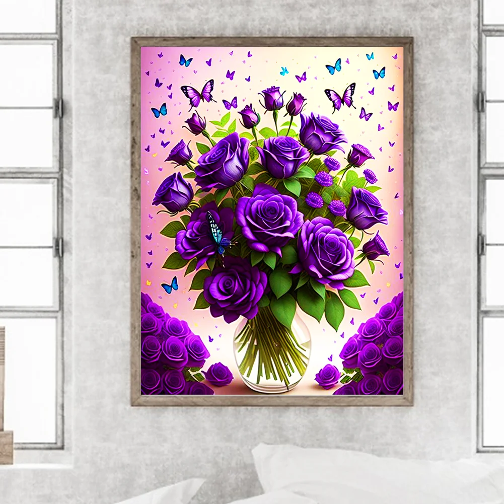 Diamond Painting - Full Round Drill - Rose(30*40cm)