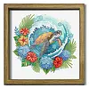 Turtle DIY Special Shaped Drill Wooden Diamond Painting Tabletop Ornaments Kit with Photo Frame Desktop Diamond Art Kits Double-Sided Pattern for Adults/Beginners Home Decor