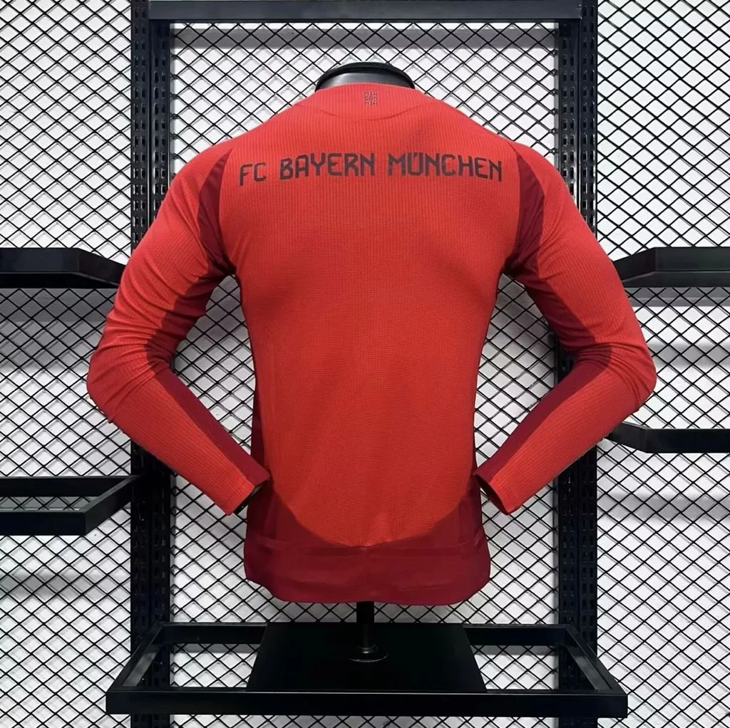 2024/2025 Long Sleeve Player Version Bayern Munich Home Football Jersey 1:1 Thai Quality