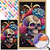 (40*70cm)Skeleton - Round AB Drill Diamond Painting