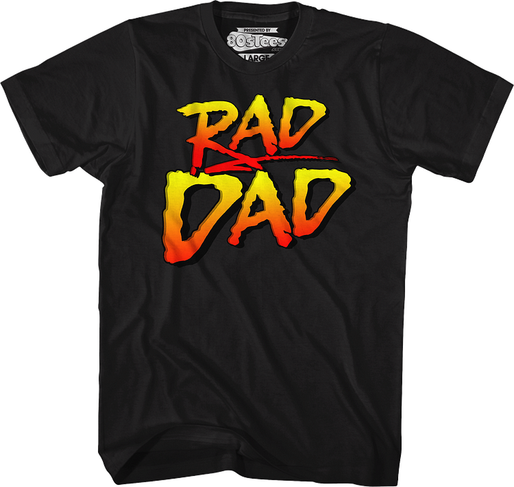 Unisex Retro Rad Dad Printed T-Shirt For Father's Day Gift