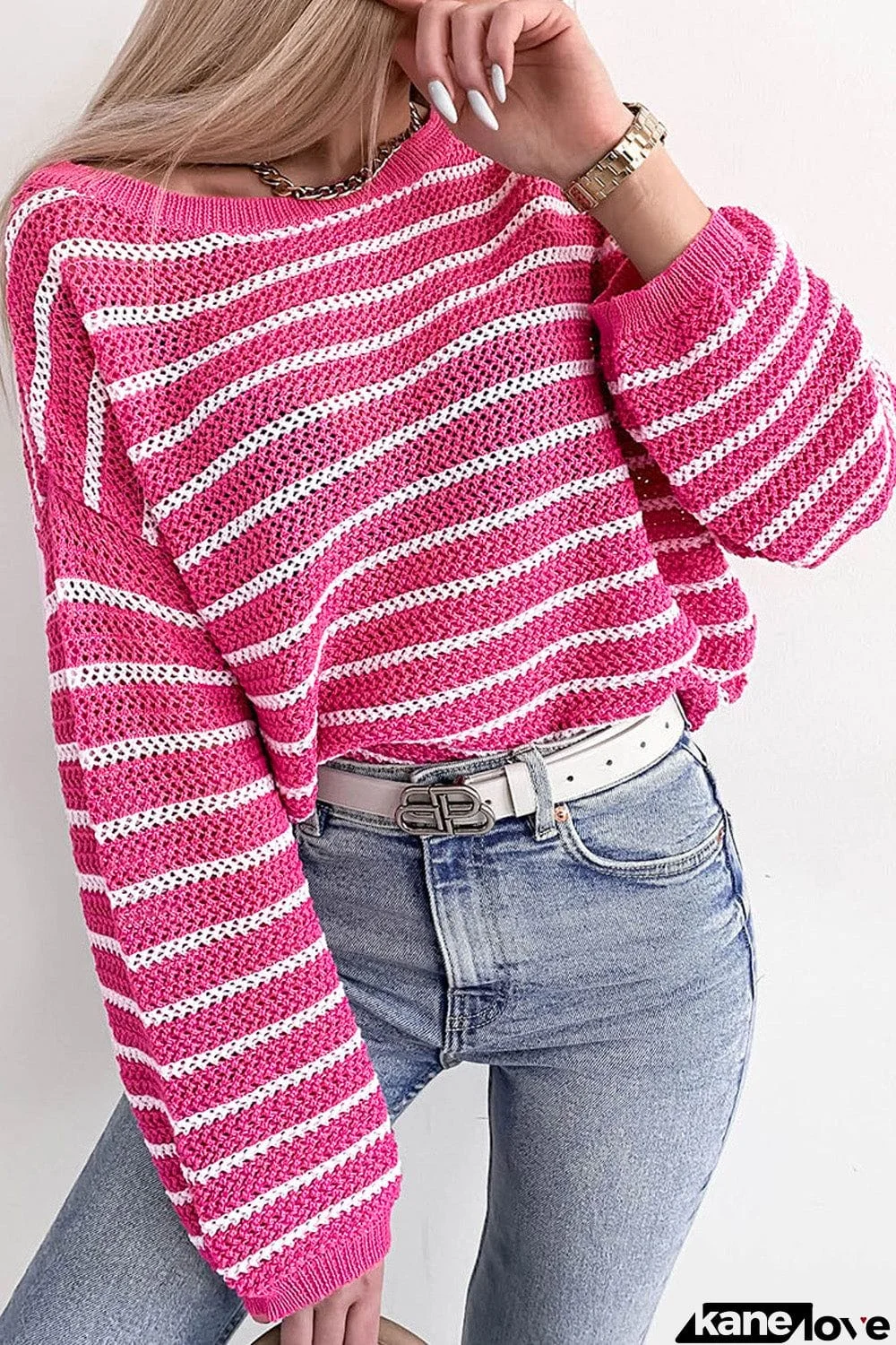 Striped Drop Shoulder Sweater