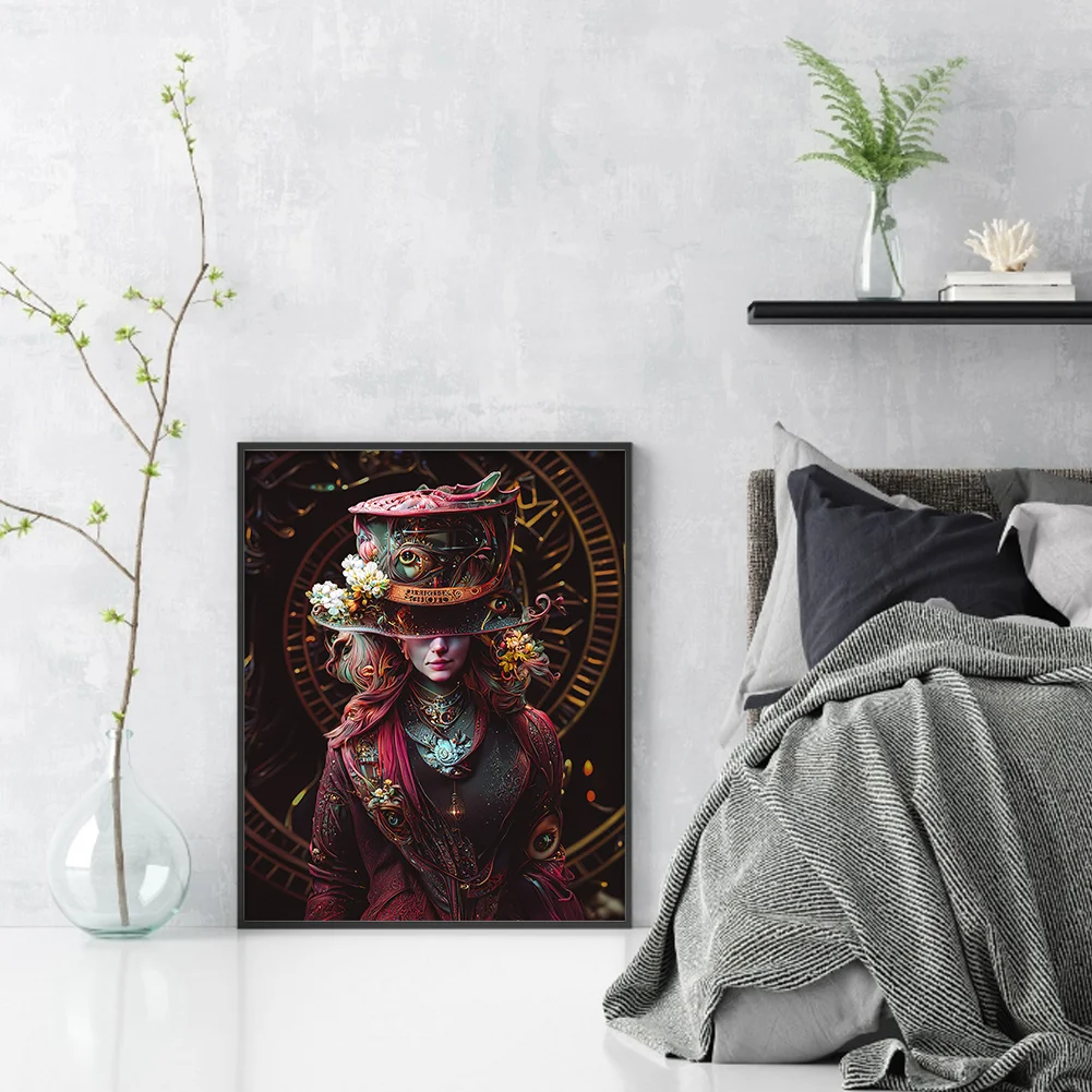 11CT Full Stamped Cross Stitch - Mad Hatter(Canvas|40*50CM)