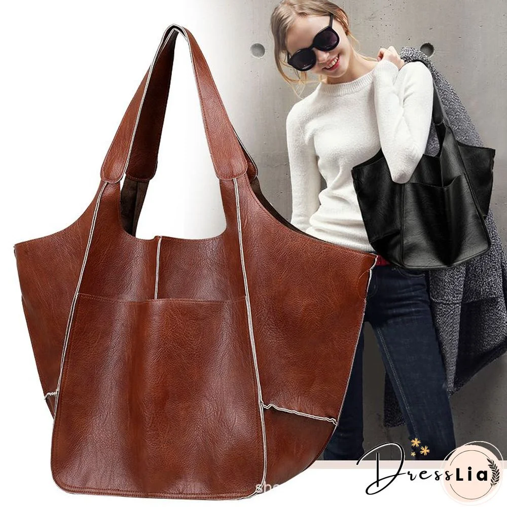Brown Leather Womens Tote Bags School Handbags