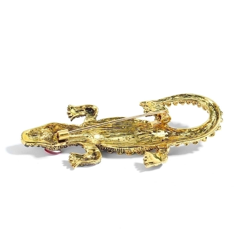 Fashion Animal Alloy Inlay Artificial Diamond Unisex Brooches3