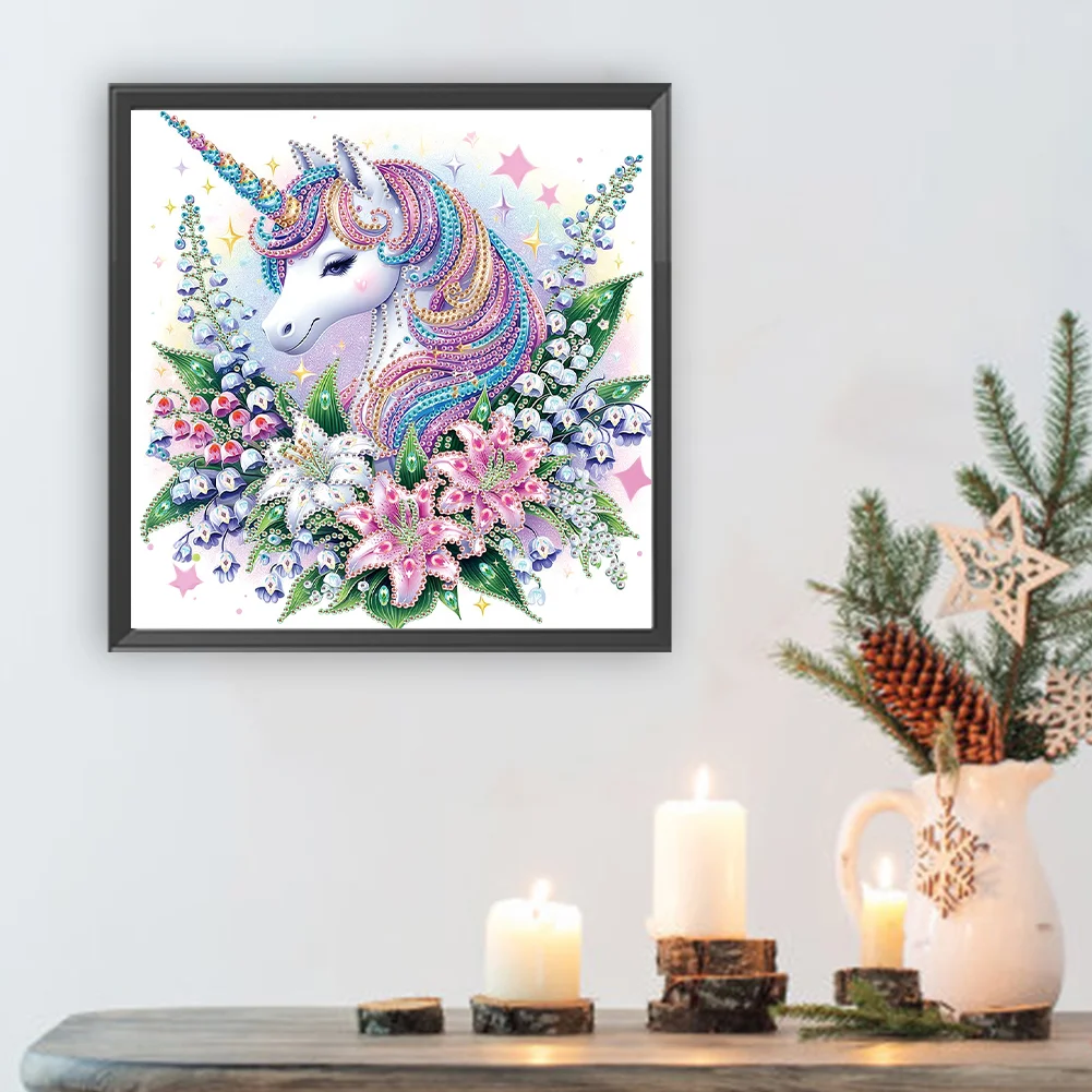 Diamond Painting - Partial Special Shaped Drill - Coffee Flower(Canvas|30*30cm)