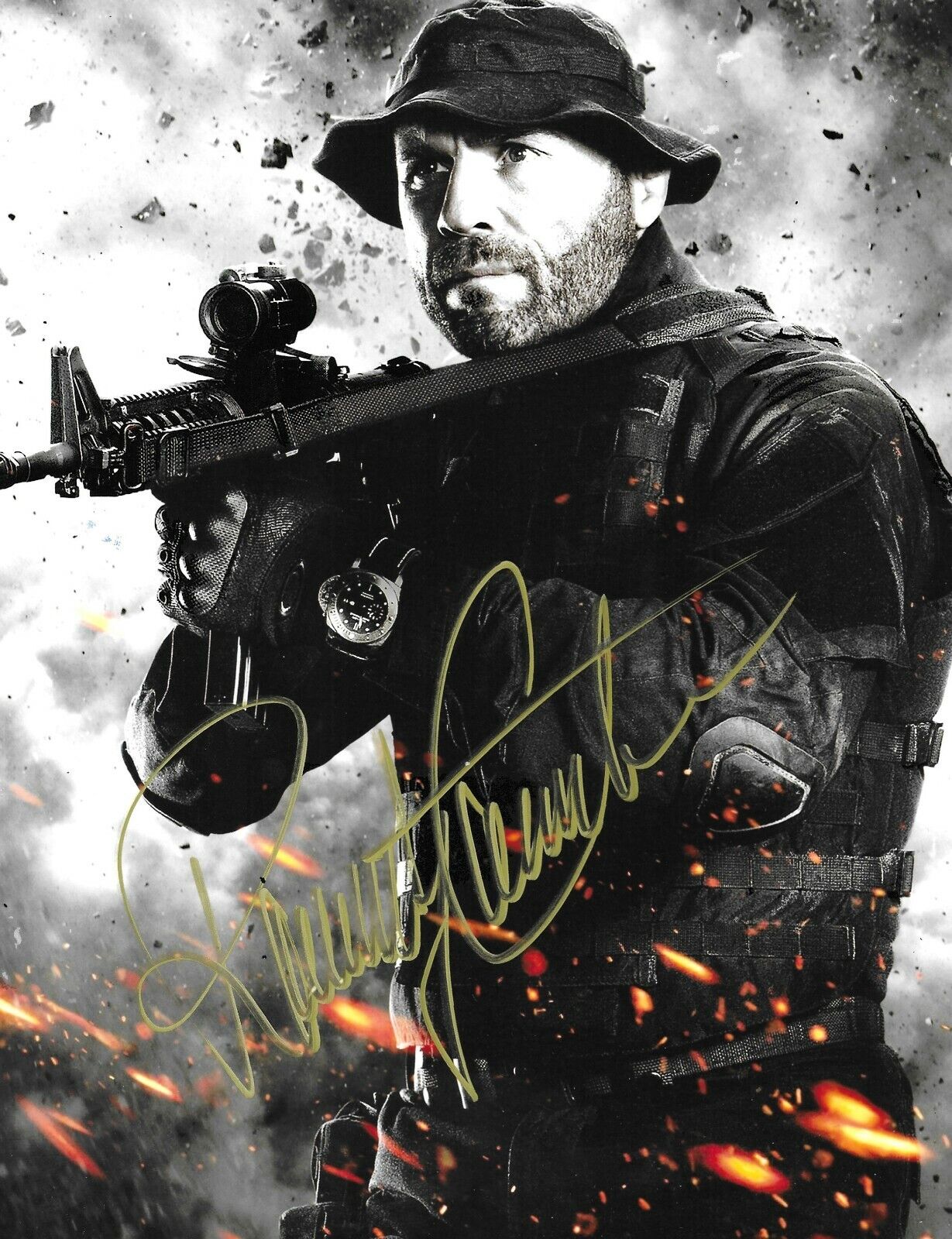 Randy Couture Signed The Expendables 10x8 Photo Poster painting AFTAL