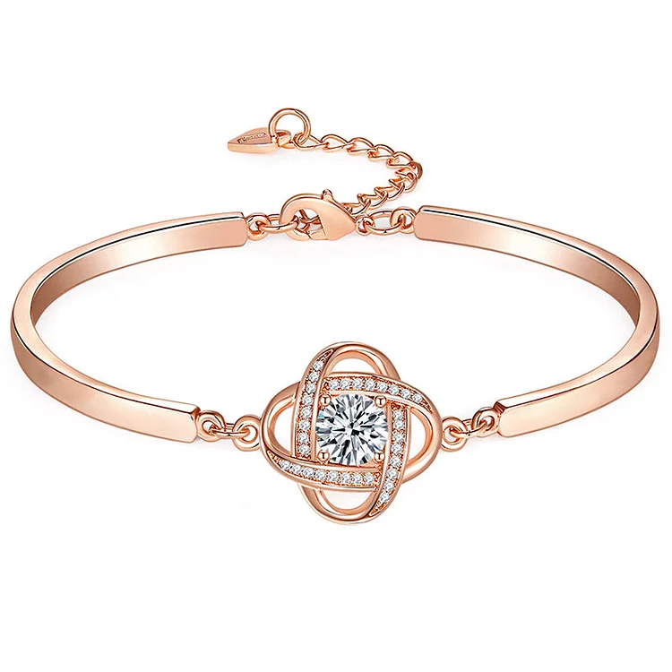 For Friend - Friendship Is A Knot Tied By Angel's Hand Diamond Knot Bracelet