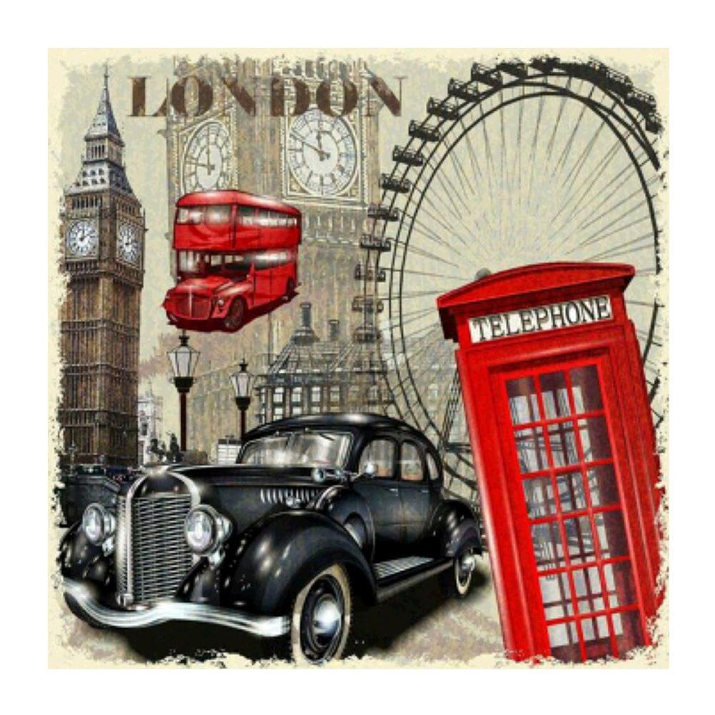 

London City Car - Round Drill Diamond Painting - 30*30CM, 501 Original