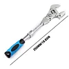 10-inch folding shaking head ratchet fast retractable wrench multi-function movable wrench five-in-one wrench