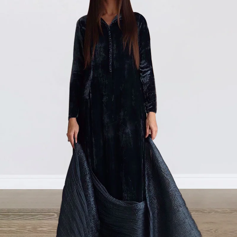 Velvet Casual Loose Women's Long Dress