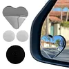 Heart Shaped Blind Spot Mirrors for Cars Vehicle Frameless Stick-On Side Mirror