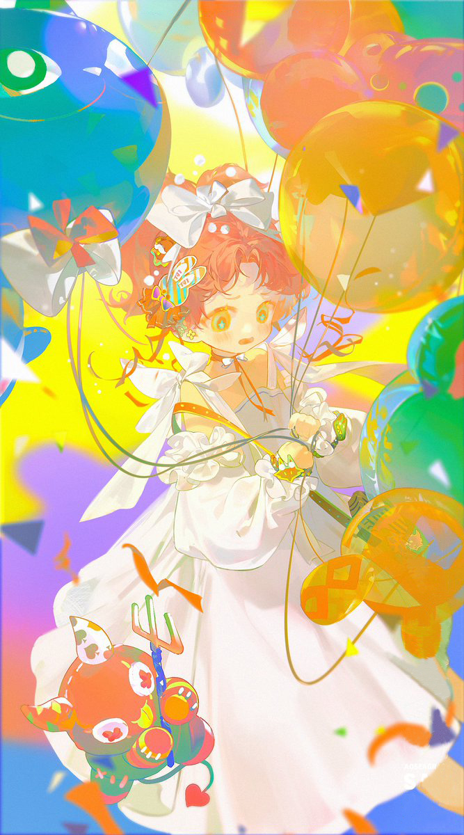 Anime Cartoon Balloon Girl 30*70CM(Canvas) Full Round Drill Diamond Painting gbfke