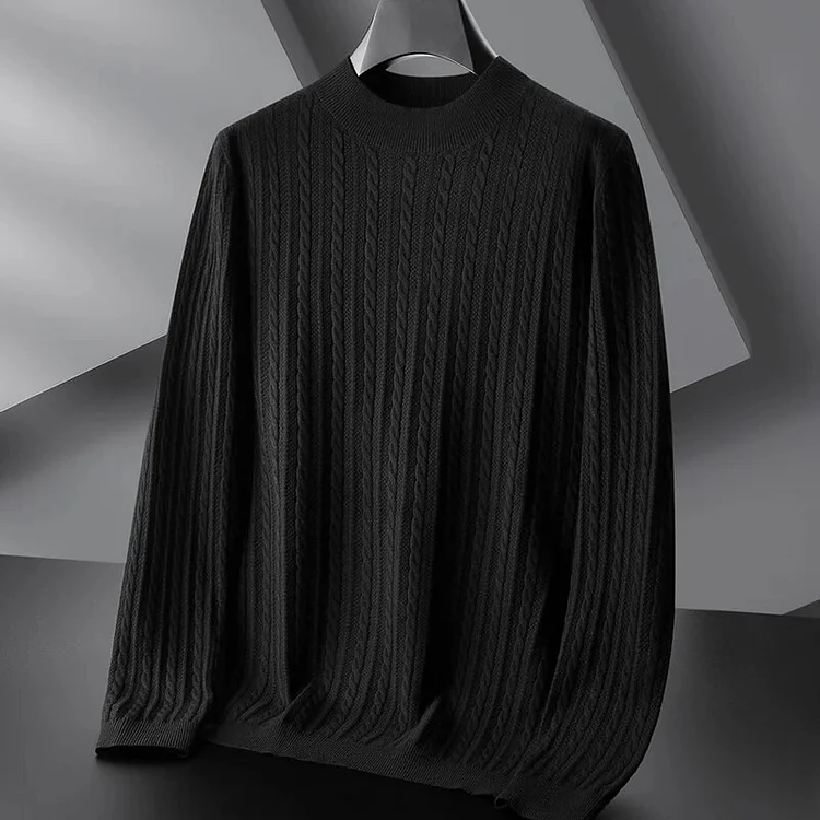 8XL 7XL 6XL 2025 New Fall Winter Top Quality Thick Warm Sweater Men Long Sleeve Turtleneck Pullover Casual Mens Pull Sweaters