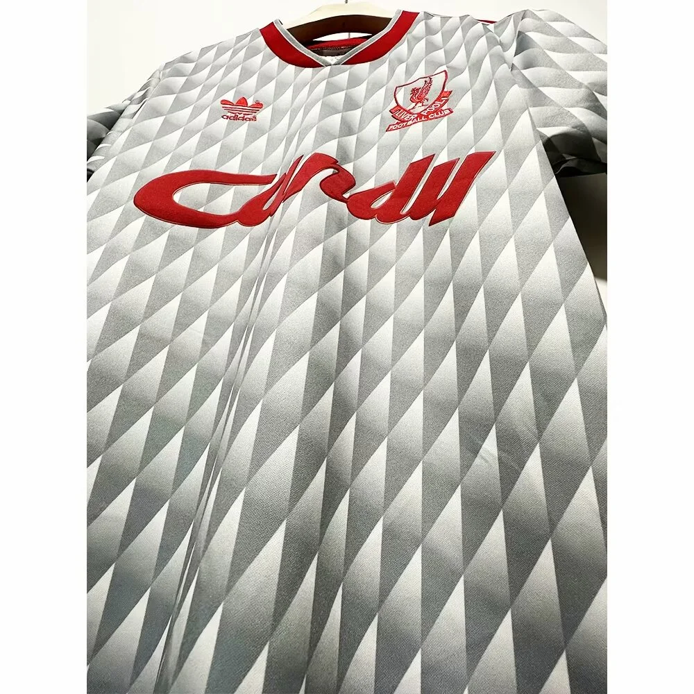 Retro 89/91 Liverpool Away with patch Football Shirt Thai Quality
