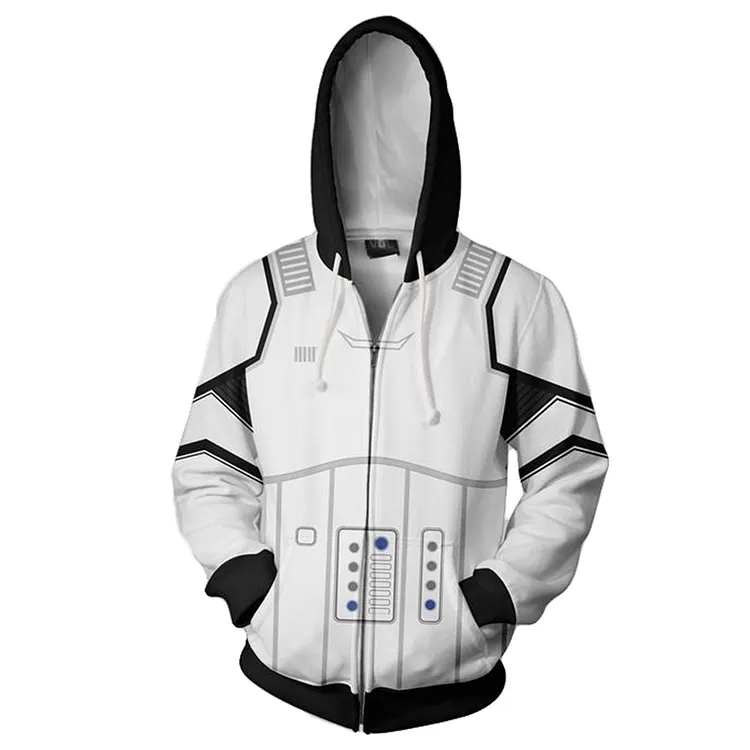 Imperial Stormtroopers White Hoodie Coat Cosplay Costume Halloween Carnival Suit