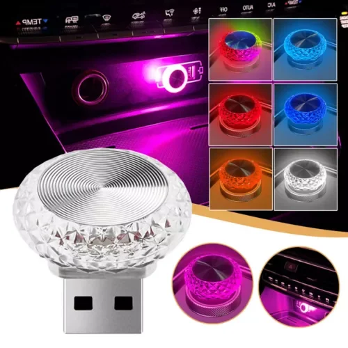 Dronehint Universal Mini USB LED Lamp SUV Car Interior Parts Atmosphere Ambient Light Bulb Parts