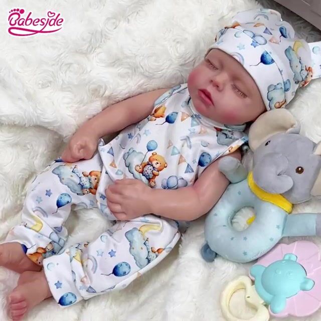 Babeside Lucy 16'' Realistic Silicone Sleeping Baby Little Infant Boy Emotional Comfort Companion