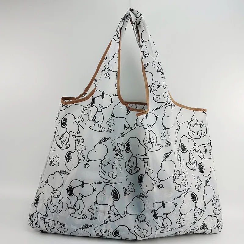 Snoopy Thick Large Tote ECO Reusable Portable Shoulder Handbags Waterproof Folding Pouch Shopping Bag Foldable A Cute Shop - Inspired by You For The Cute Soul 