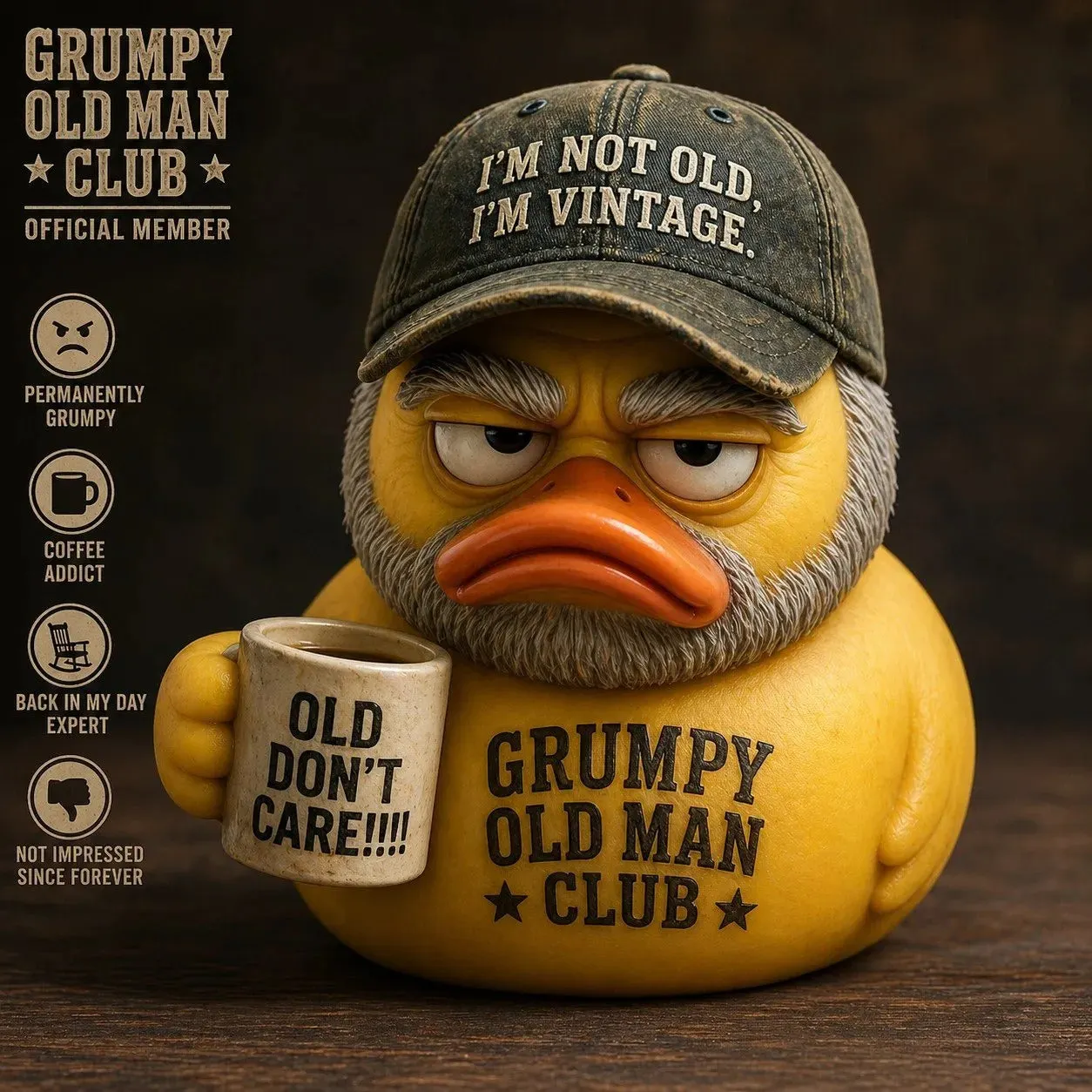 🦆Grumpy Old Men Club: Grim Reaper Scythe Duck