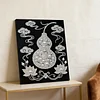 DIY Pearl Painting Lotus Cucurbit for Home Wall Decor with Frame(40x30cm)
