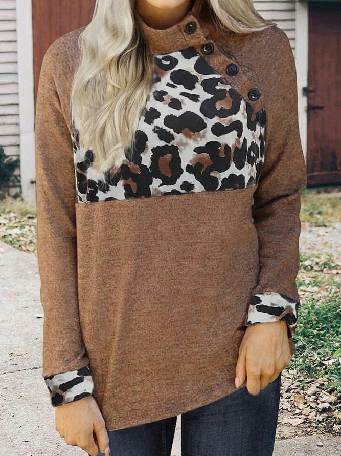 Printed Crew Neck Casual Shirts & Tops