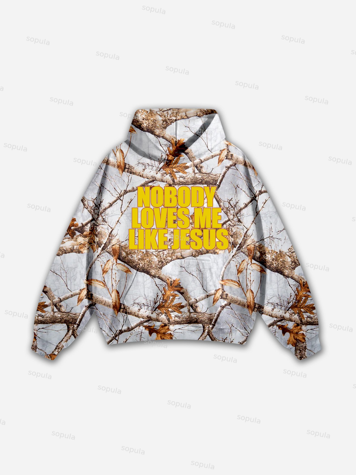 Nobody Loves Me Like Jesus Camouflage Hoodie - SOPULA