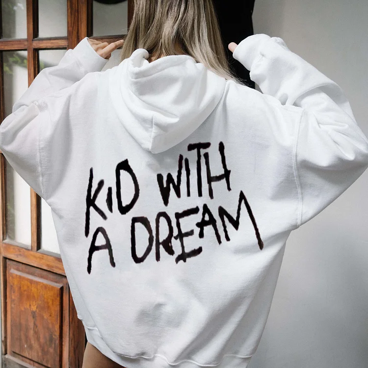 Kid With A Dream Print Hoodie