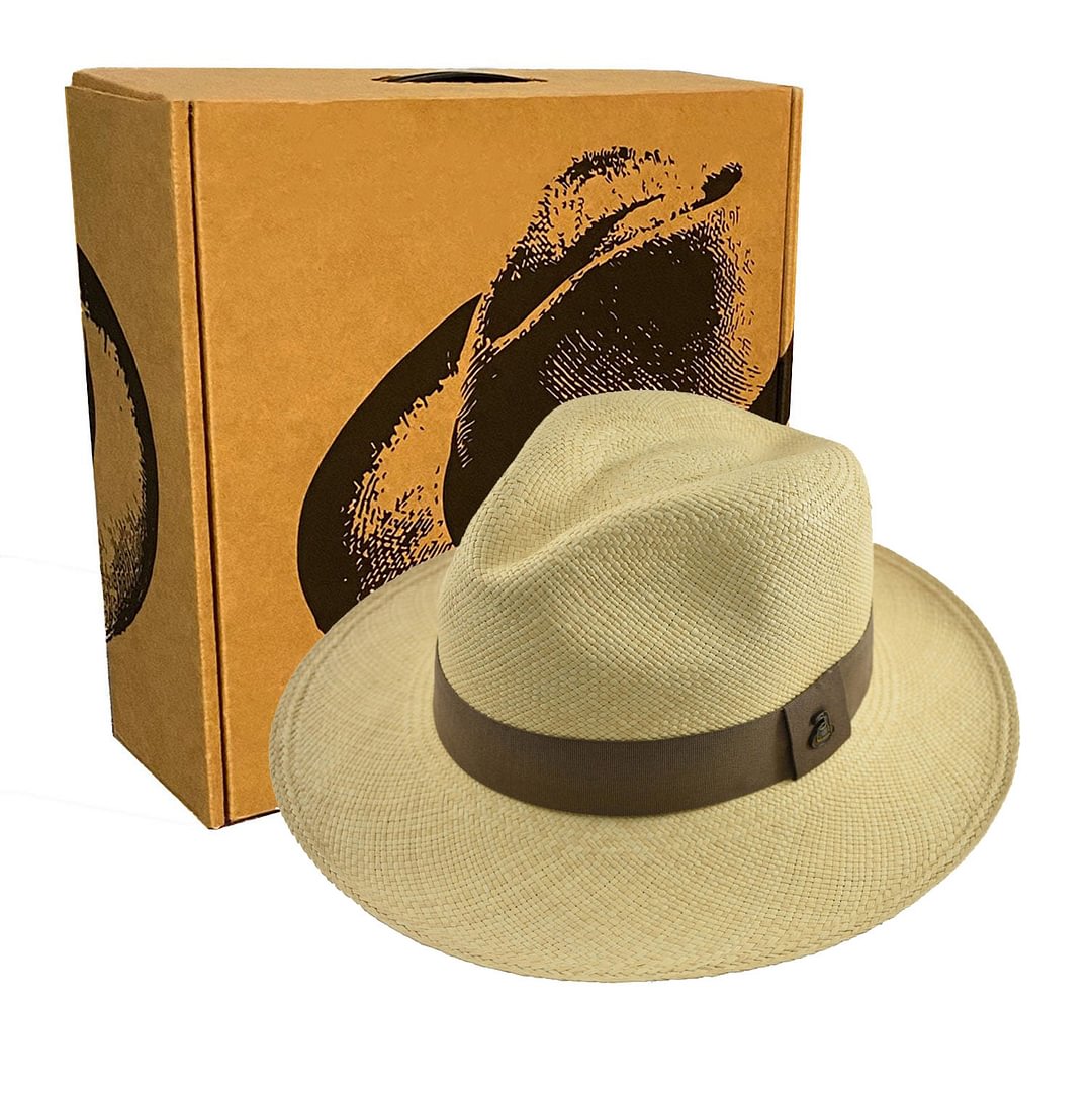 Advanced Original Panama Hat-Natural Toquilla Straw-Handwoven in Ecuador (HatBox Included)