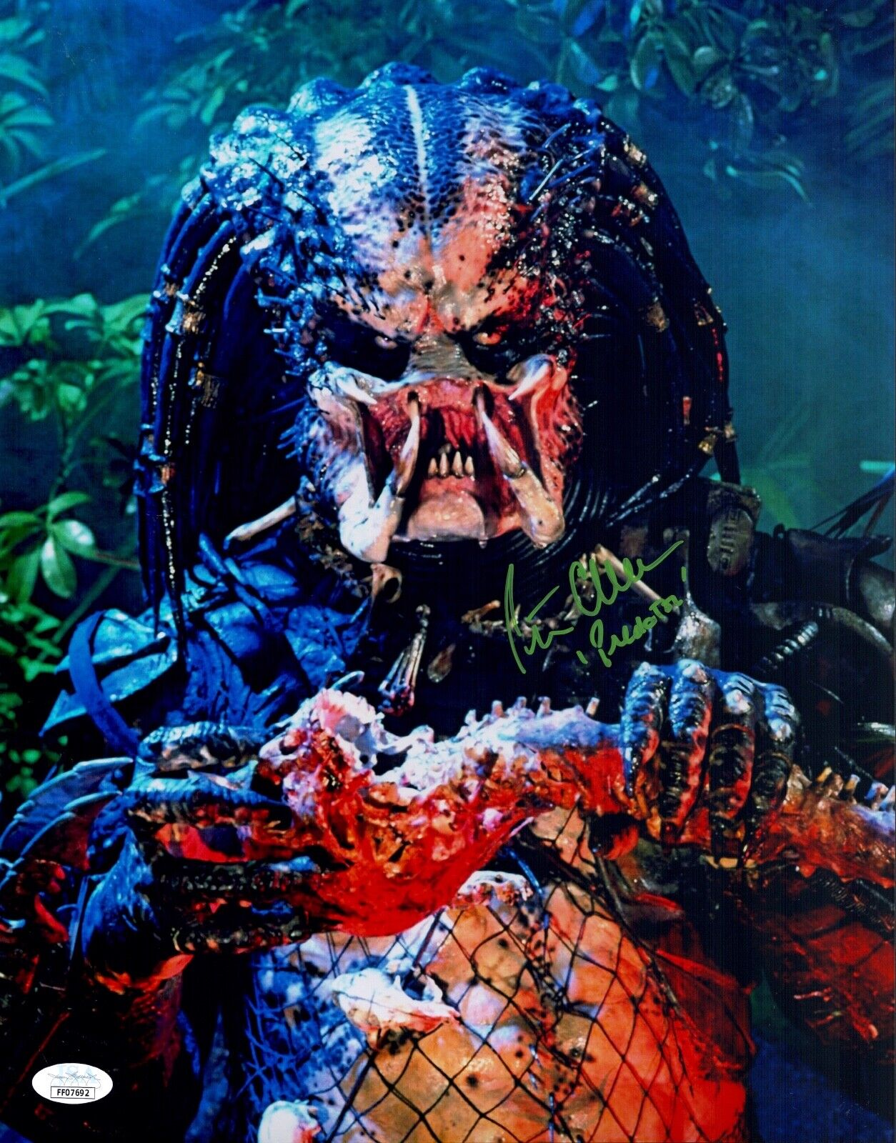 PETER CULLEN Signed THE PREDATOR Metallic 11x14 Photo Poster painting Autograph JSA COA