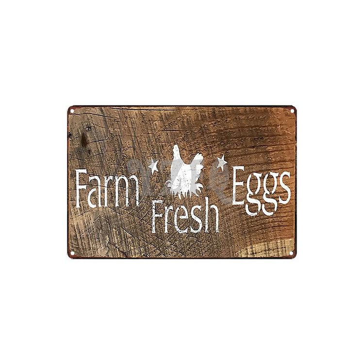 Farm Fresh Eggs - Vintage Tin Signs/Wooden Signs - 7.9x11.8in & 11.8x15.7in