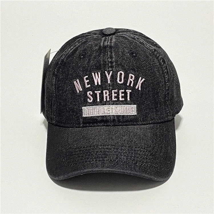 Denim Baseball Cap Mens RetroBrand Letter Embroidered Duck Tongue Cap Womens Summer Leisure Sun Hat BQ0982