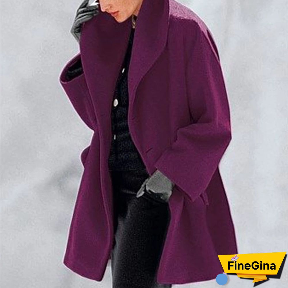 New Warm Women Fashion Multi-Color Shawl Collar Coat Jacket Casual Fleece Coat Down Jacket