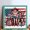 Independence Day Girl-11CT Stamped Cross Stitch 40*40cm tapestrymarket