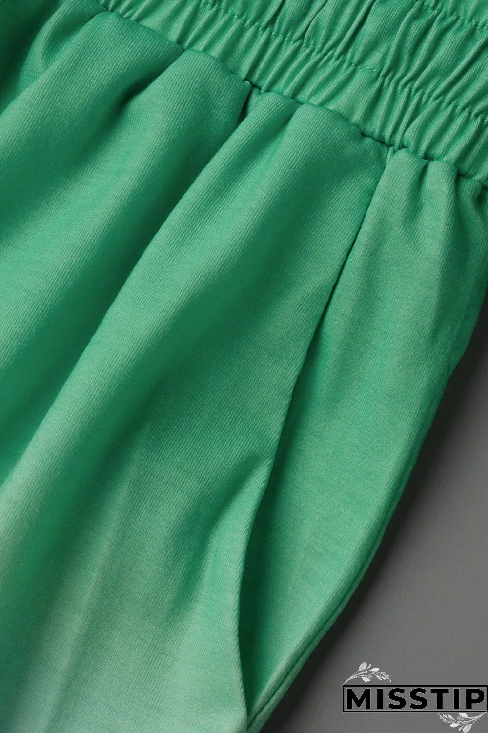 Fluorescent Green Casual Gradual Change Print Patchwork U Neck Sleeveless Two Pieces