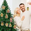 12pcs Christmas Gingerbread Man Diamond Painting Double Sided Keychains