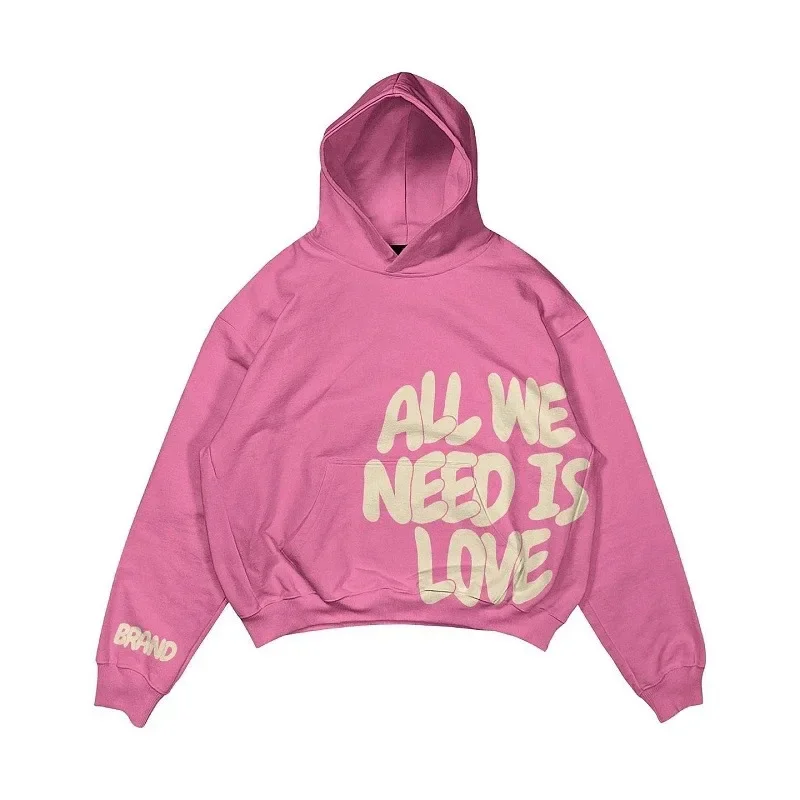 Aonga Vintage Oversized Harajuku Thicken Letter Print Goth Hoodies Women Streetwear Hoodie Y2k Tops Sweatshirt Tracksuit Men Clothing aonga