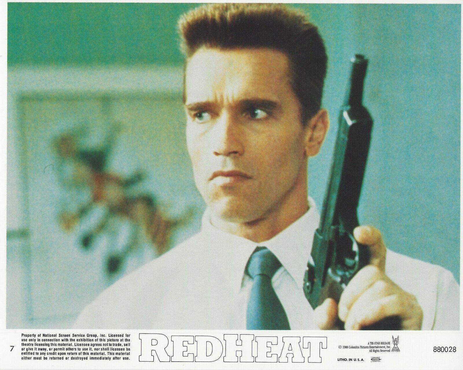 Red Heat Original 8x10 Lobby Card Poster Photo Poster painting 1988 #7 Schwarzenegger Belushi