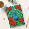 Peacock 5D DIY Diamond Art Painting Notebook Kit 50 Pages A5 Rhinestone Art Painting Notebook Kit for Adults Beginners Holiday Birthday Gift