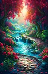 Luxury AB Velvet Diamond Painting Kit - Landscape