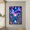 For&ecirc;t de nuit-peinture au diamant rond-50 * 70cm-grande taille
