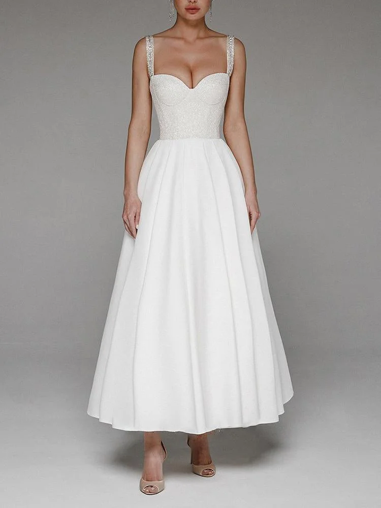 Promsstyle Promsstyle Sexy suspender white maxi evening dress Prom Dress 2023