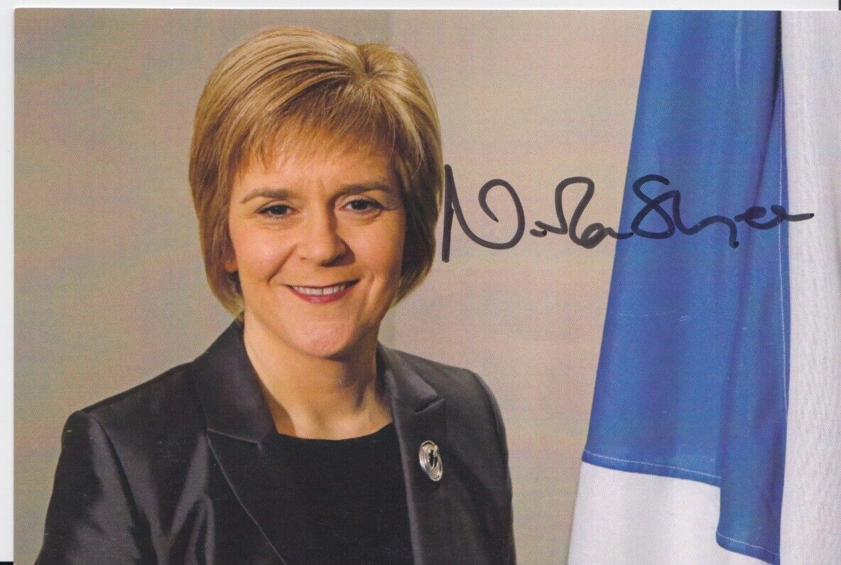 NICOLA STURGEON HAND SIGNED 6X4 Photo Poster painting FIRST MINISTER AUTOGRAPH 3