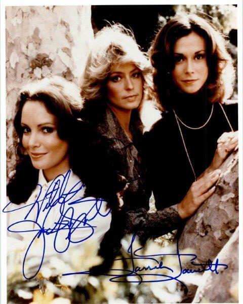 REPRINT - CHARLIES ANGELS Farrah Fawcett Cast Signed 8 x 10 Photo Poster painting RP