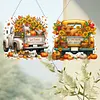 2Pcs citrouille voiture - 5d bricolage artisanat pendentif