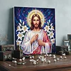 uk.everydayedeals DIY Pearl Painting With Frame - Handmade Self-Adhesive Pearls - Jesus(25*25cm)