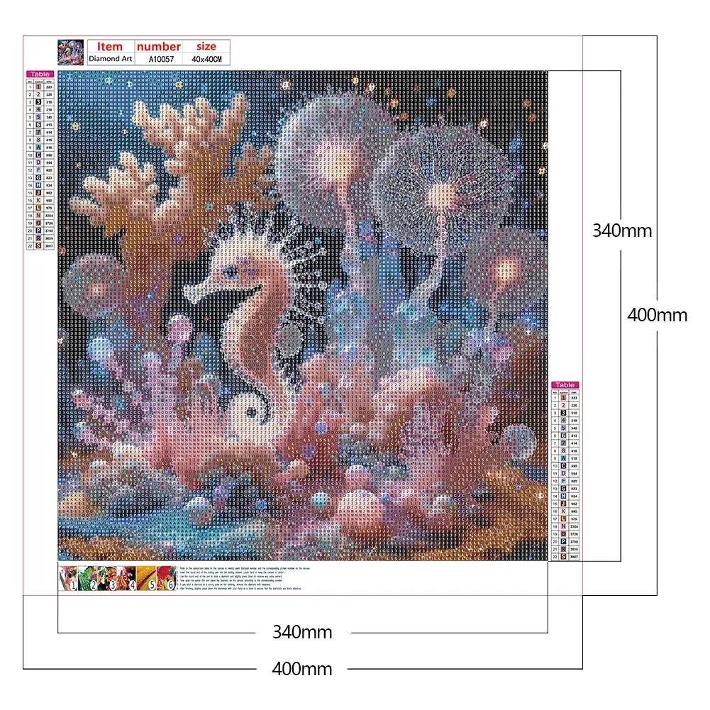 Diamond Painting - Full Round Drill - Seahorse Seaweed(Canvas|40*40cm)