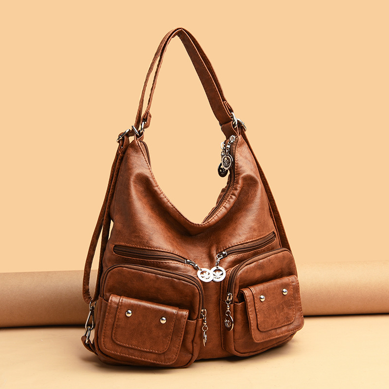 Soft Leather Shoulder Simple Diagonal Bag