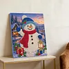 (30x40cm)DIY Pearl Painting Framed Snowman Handmade Pearl Material Art Kit Living Room Decor